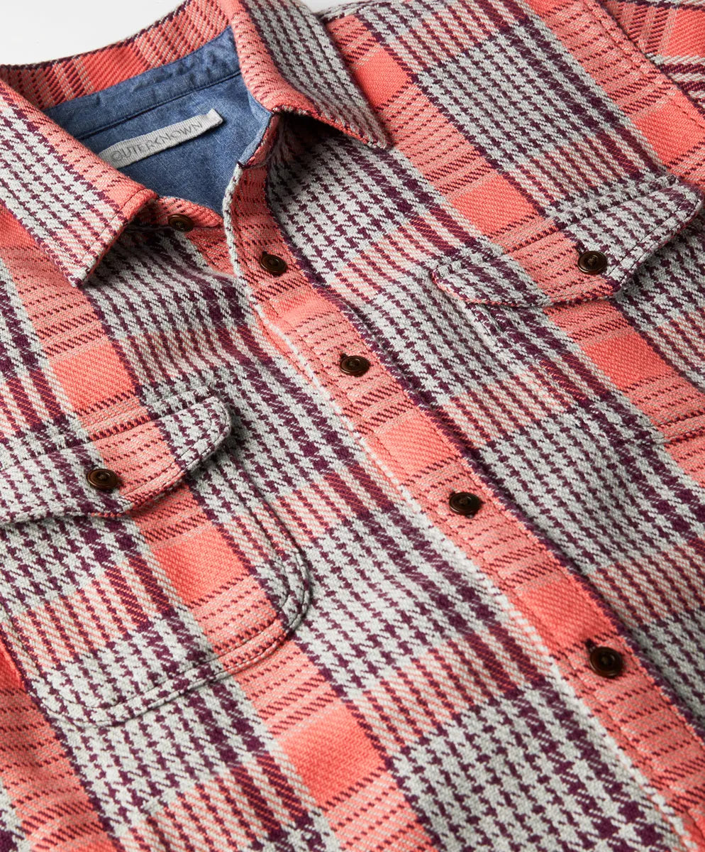 Bright Coral Graph Plaid