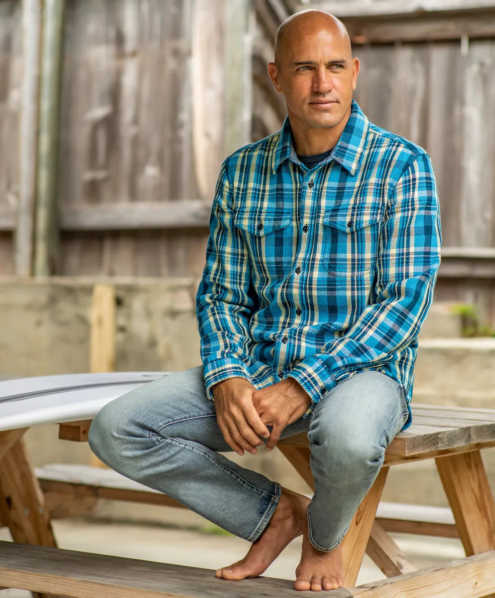 Blue Wave Ventana Plaid