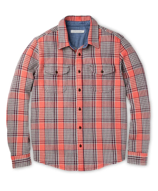 Bright Coral Graph Plaid