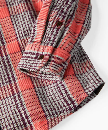 Bright Coral Graph Plaid