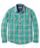 Sea Green Graph Plaid