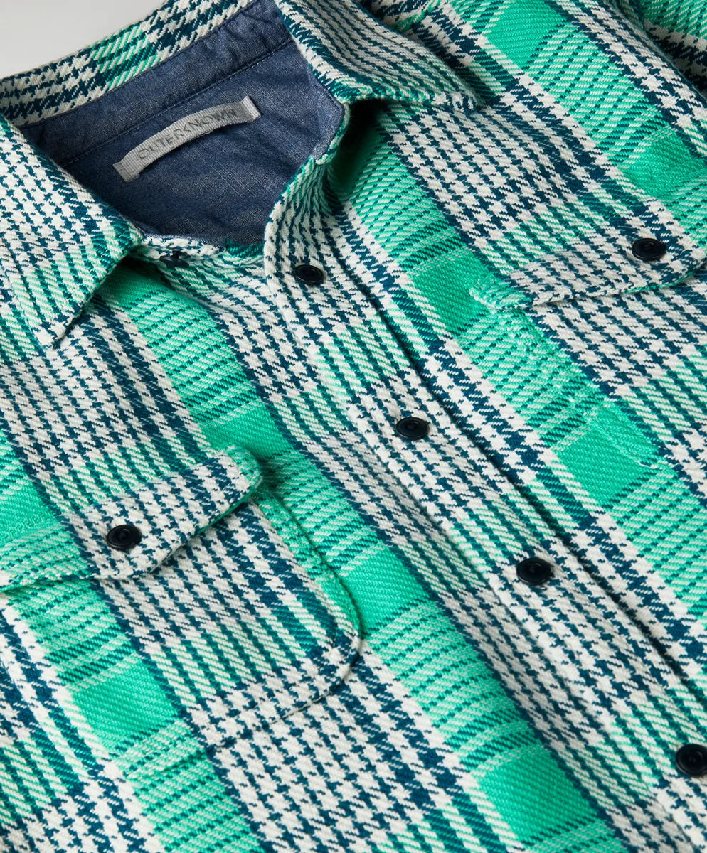 Sea Green Graph Plaid