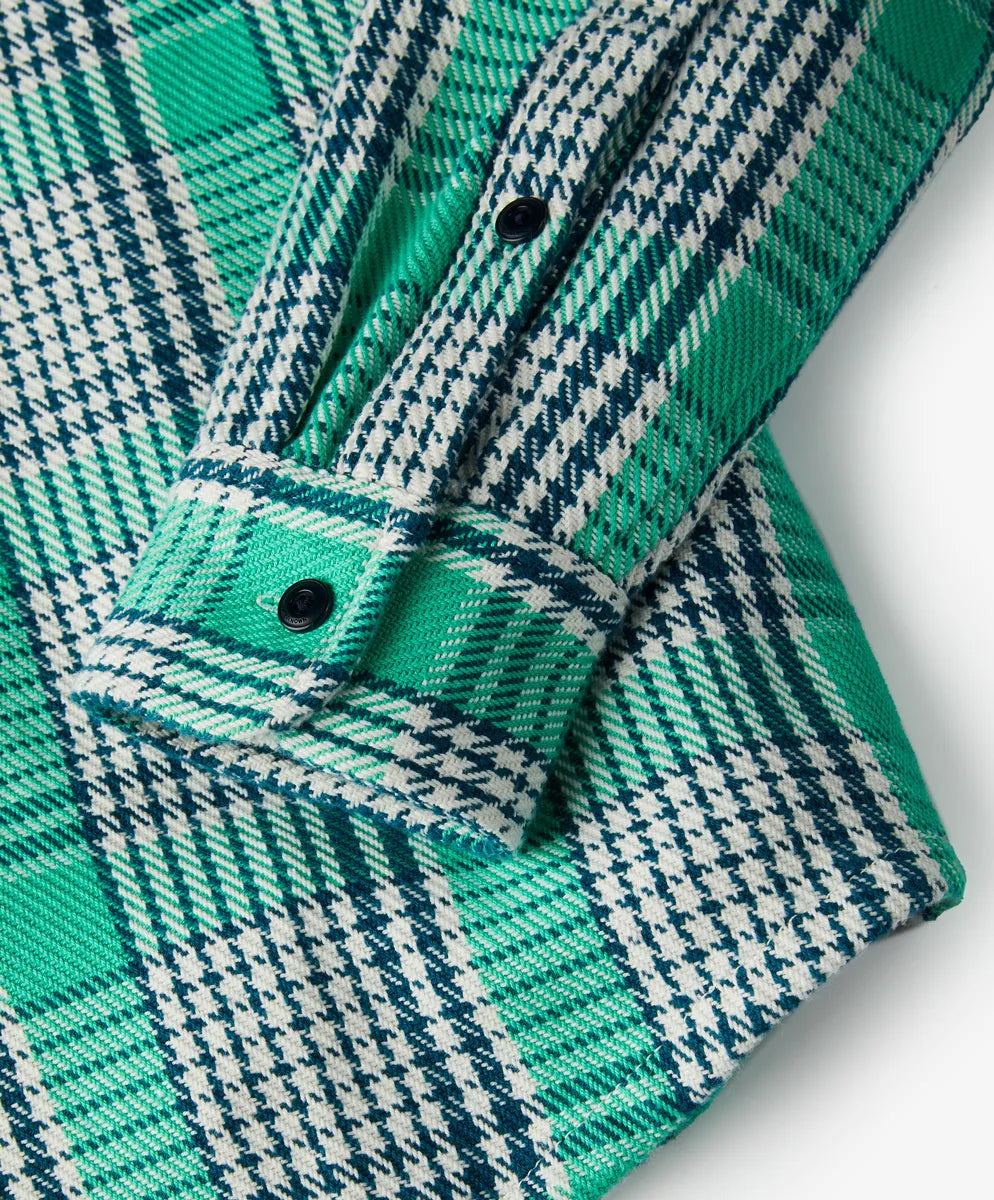Sea Green Graph Plaid
