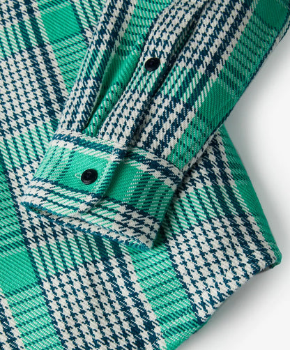 Sea Green Graph Plaid
