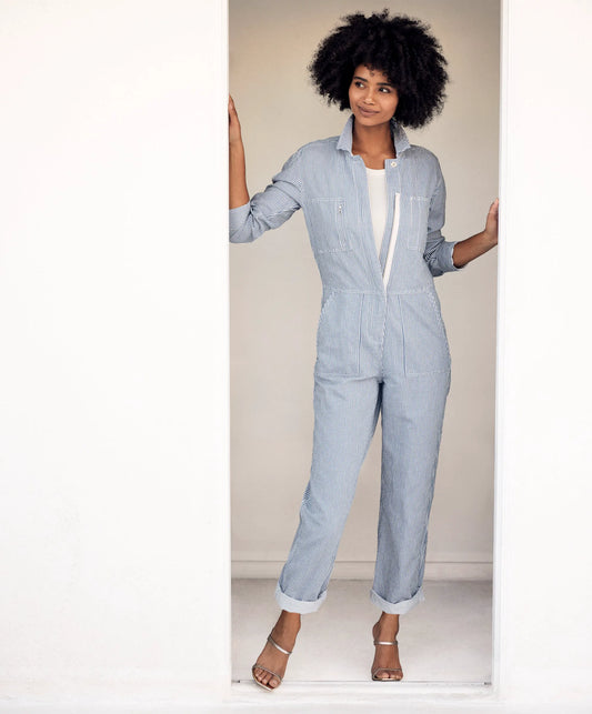 Salt / True Blue Stripe