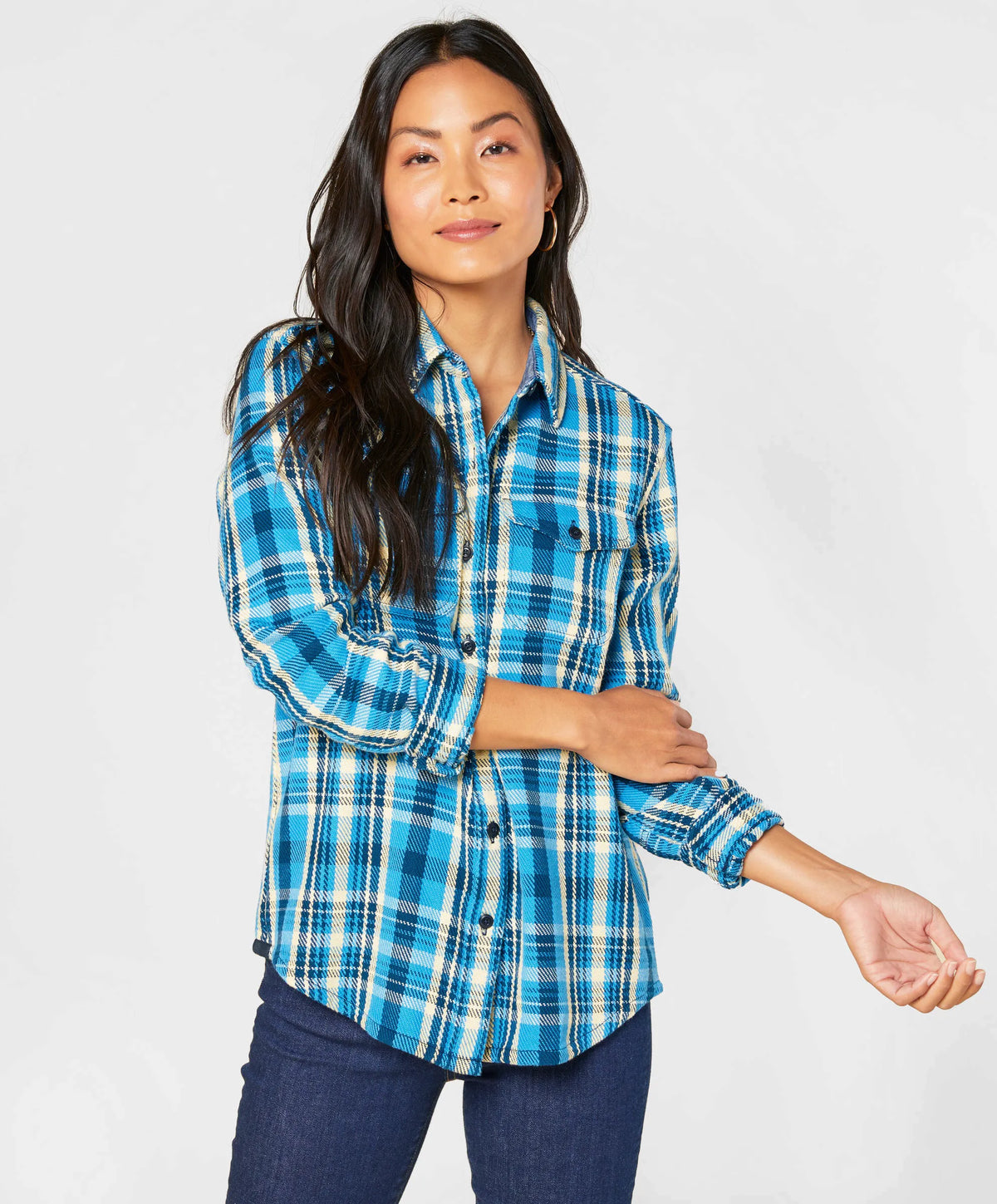 Blue Wave Ventana Plaid