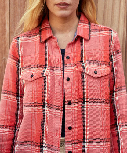 Bright Coral Andover Plaid