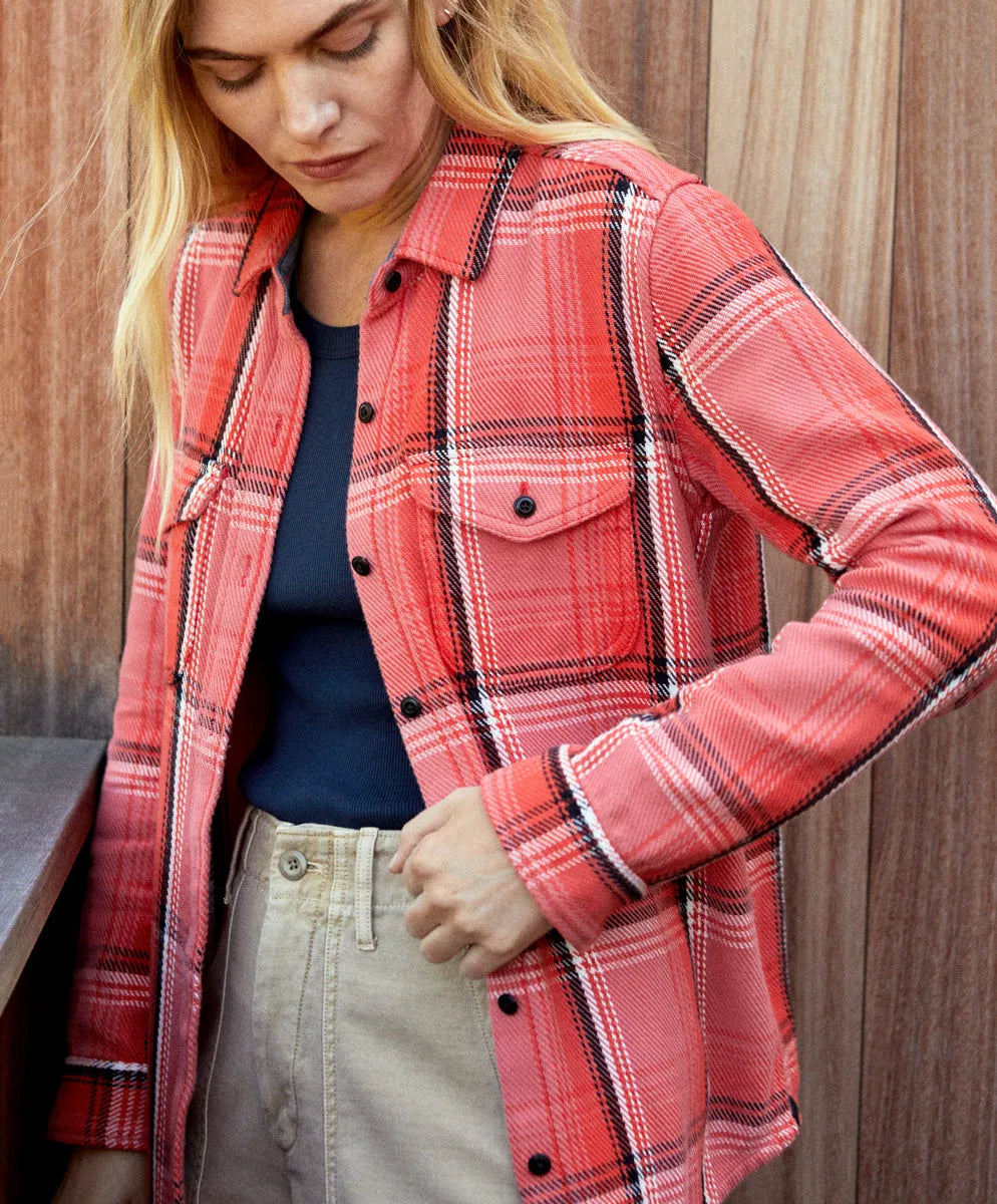 Bright Coral Andover Plaid