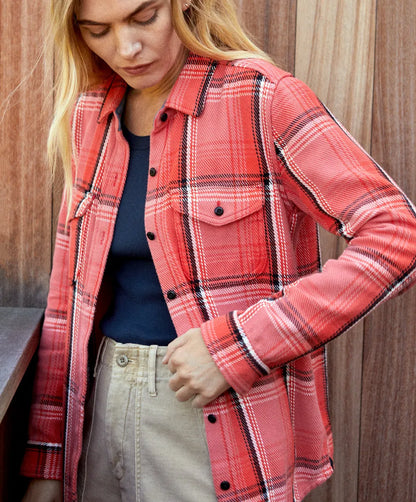 Bright Coral Andover Plaid