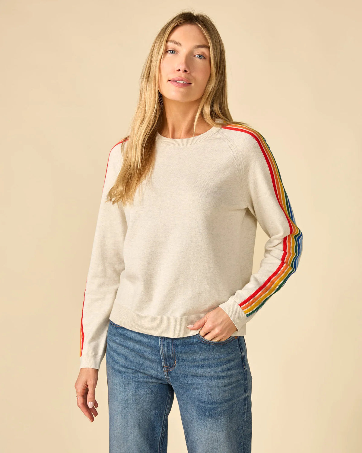 White Rainbow Sol Stripe