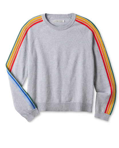 Heather Grey Rainbow Stripe