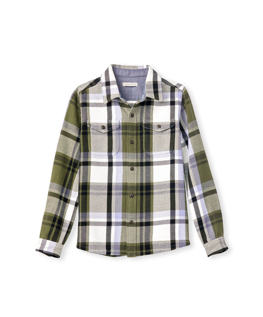 Faded Olive Essex Plaid