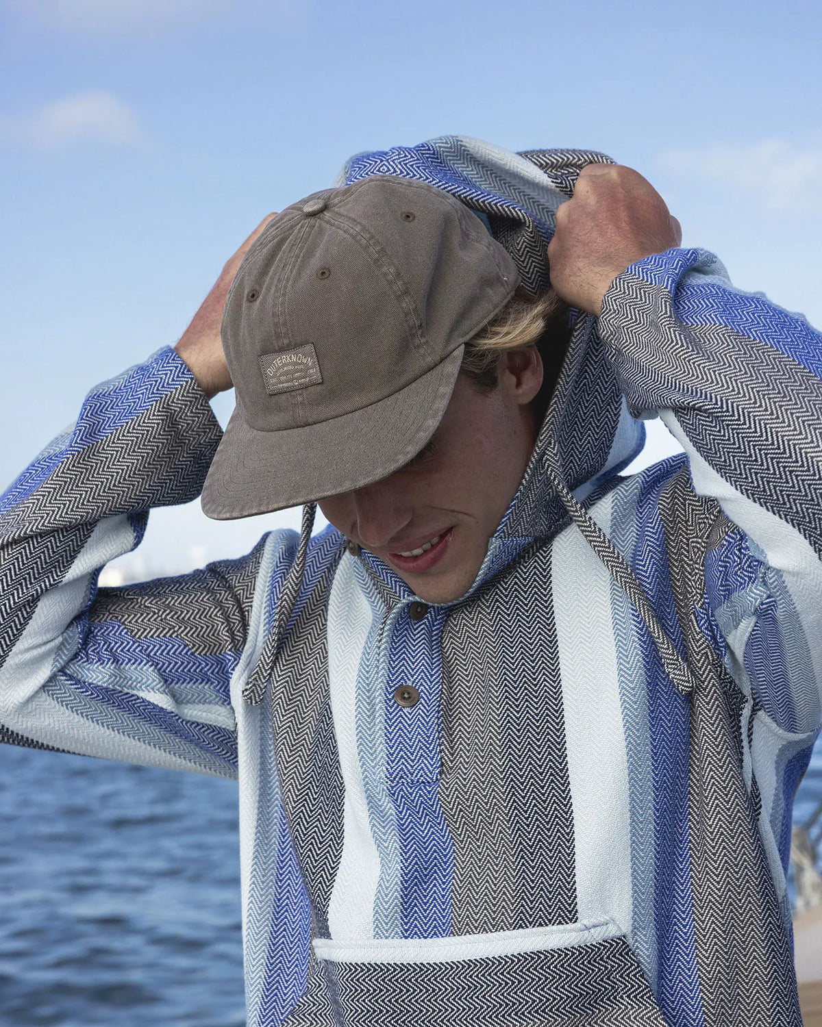 Faded Denim Baja Stripe